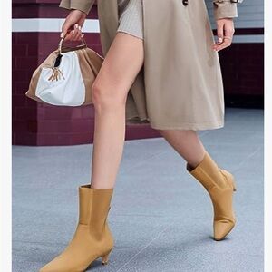 Amazon Tan Heeled Boots for Women